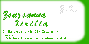 zsuzsanna kirilla business card